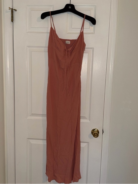 Wilfred Dresses & Skirts - Wilfred Aritzia Dusty Rose Maxi Slip Dress with Tie